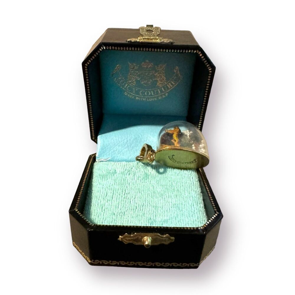 Juicy Couture Aloha Snow Globe Charm Hawaiian Charm w/ Box Gold Tone Super Rare! - Picture 5 of 8